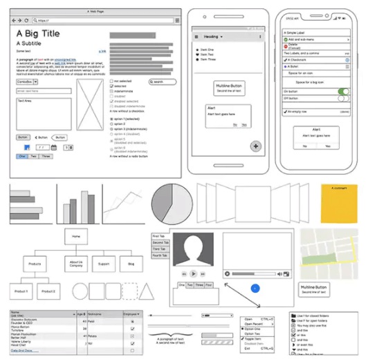 wireframe and mockup design