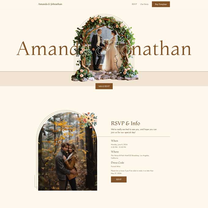 wedding website design South Africa