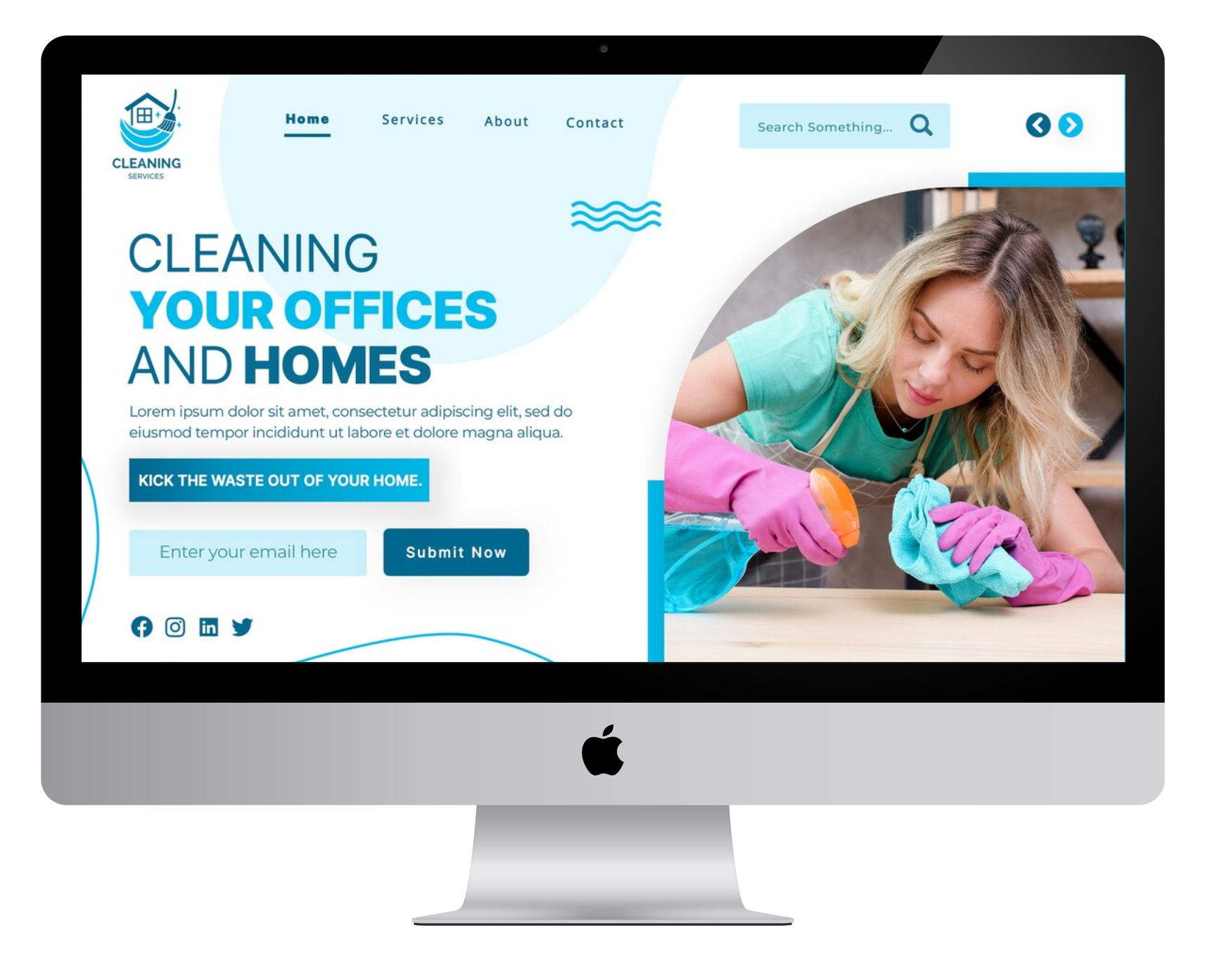 cleaning services website design