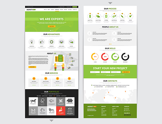 ingle page website design