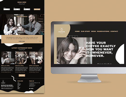 one page website design